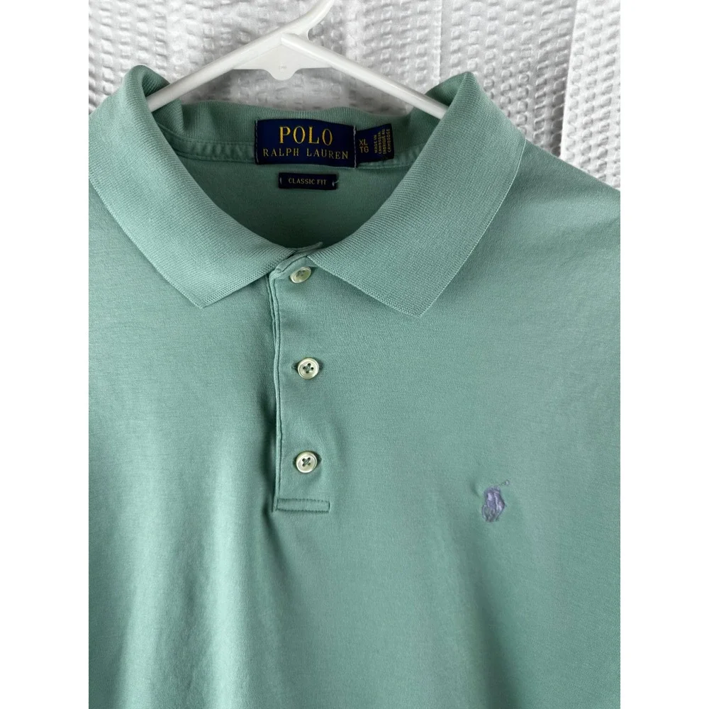 Polo Ralph Lauren Classic Fit Polo Shirt Mens XL Mint‎ Green